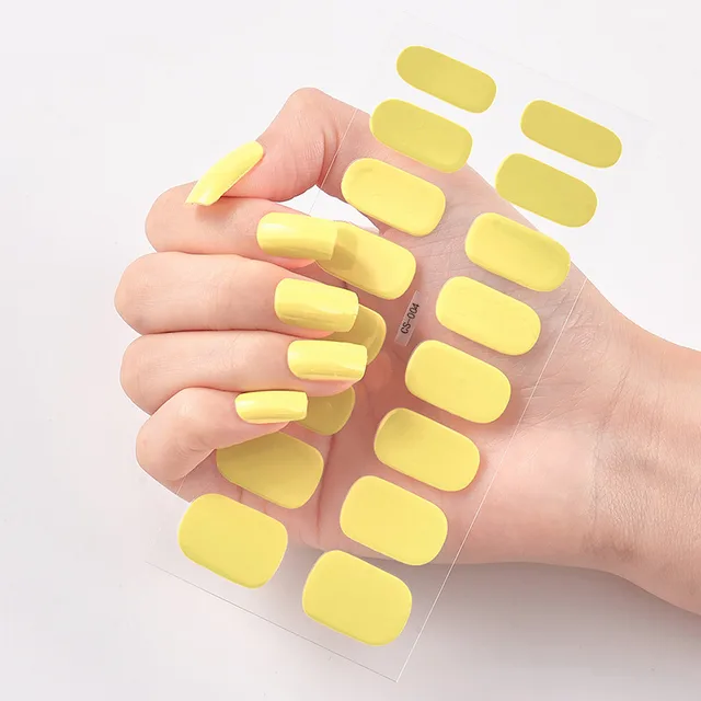Nailart Sticker Pure Solid Color Self Adhesive Nail Sticker Nail Sticker set Nail Accesoires Nail Strips Full Beauty Adesivos 18Style - Shop at LoveMi