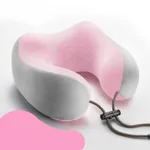 Gold U-type Massage Pillow Multi-function Shoulder Cervical Car Neck Guard - Pink No Function