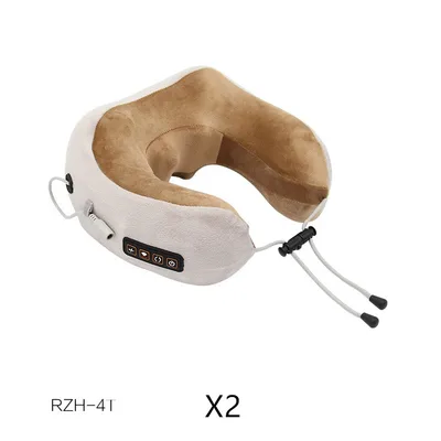 Gold U type Massage Pillow Multi function Shoulder Cervical Car Neck Guard Style A 2Pc - Shop at LoveMi