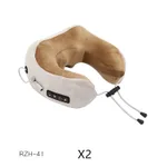 Gold U-type Massage Pillow Multi-function Shoulder Cervical Car Neck Guard - Style A 2Pc