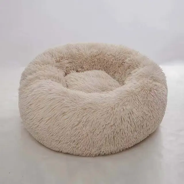 Washable Round plush kennel Beige - Shop at LoveMi