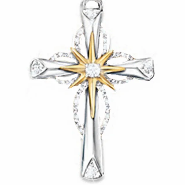 Octagonal star cross pendant Silver - Shop at LoveMi