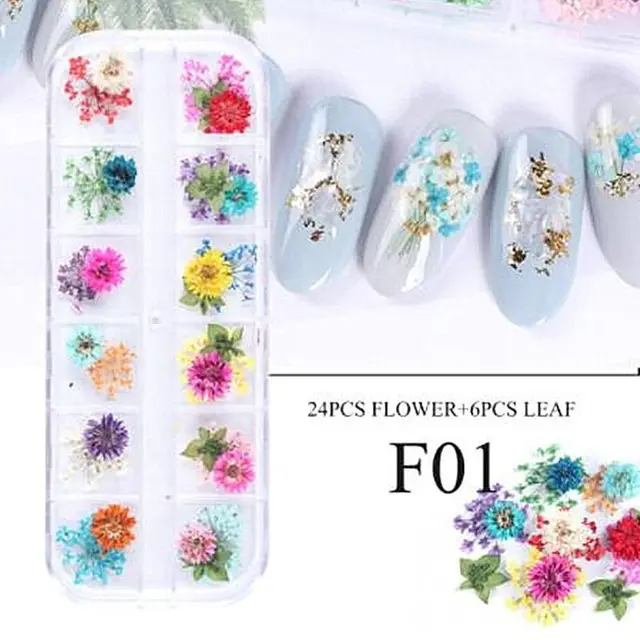 Nail Art Dried Flowers F01 - Shop at LoveMi
