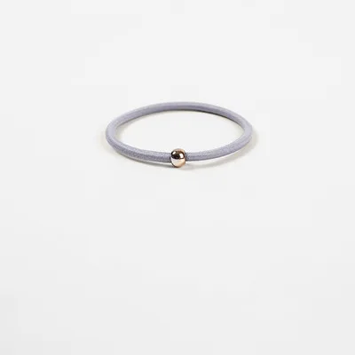Elastic rubber band with beads Grey - Shop at LoveMi