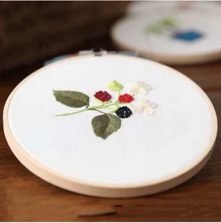 Jinhao handmade embroidery DIY material package - Bright White