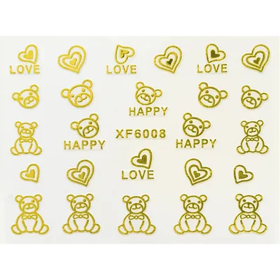 Nail Waterproof Hot Stamping Sticker 6008Style - Shop at LoveMi