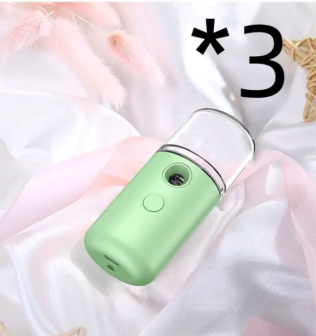 Nano Sanitizer Sprayer Face Moisturizing Mist Spray Machine USB Hot 3Pcs Green - Shop at LoveMi