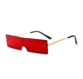 Rectangular sunglasses - Red