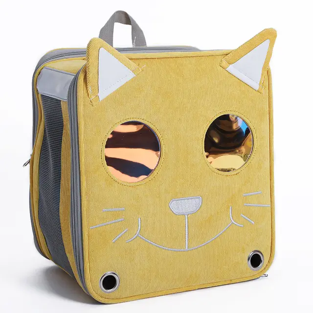 Space capsule cat backpack cat bag Yellow - Shop at LoveMi