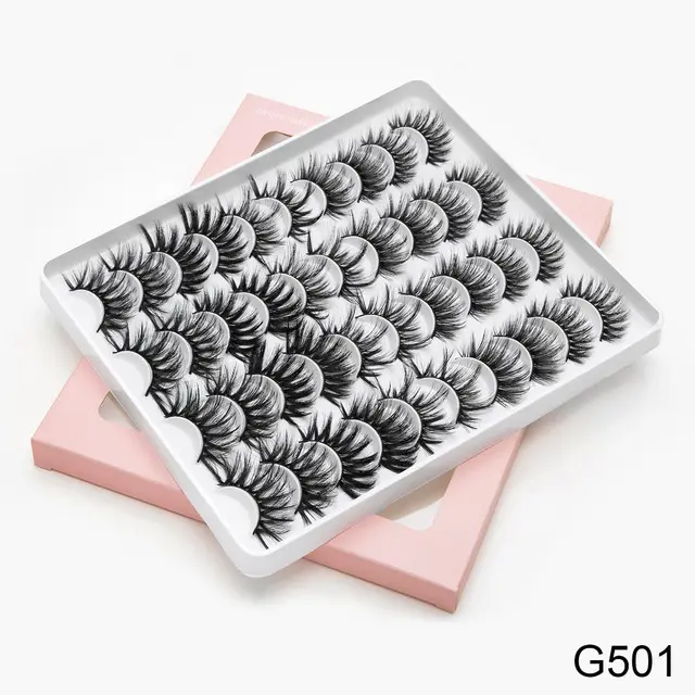 Mink thick false eyelashes 20 pairs 8 25mm G501 - Shop at LoveMi