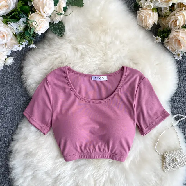 new women's blouse basic Rose Red - Shop at LoveMi