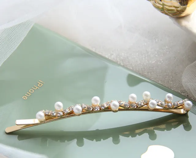Pearl hair clip Gold - Shop at LoveMi