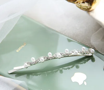 Pearl hair clip Silver - Shop at LoveMi