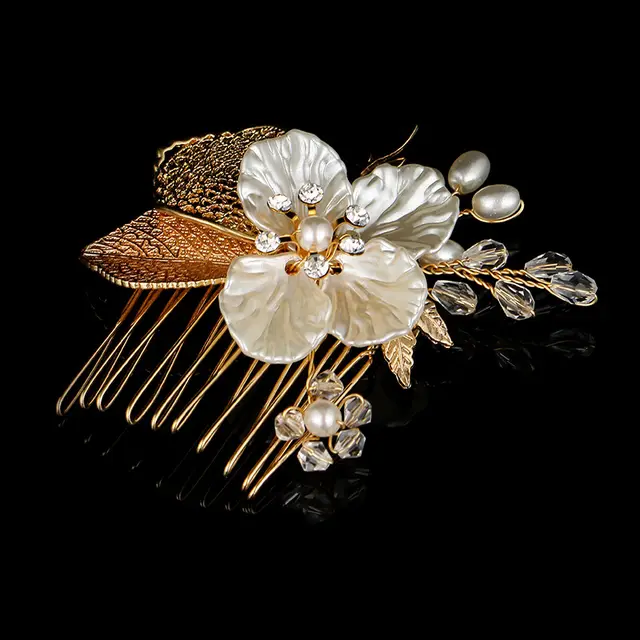 The new American Korean bride comb comb wedding headdress jewelry pearl accessories manufacturers selling a package mail Default - Shop at LoveMi