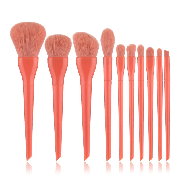 10 candy colored makeup brushes Watermelon Red - Shop at LoveMi