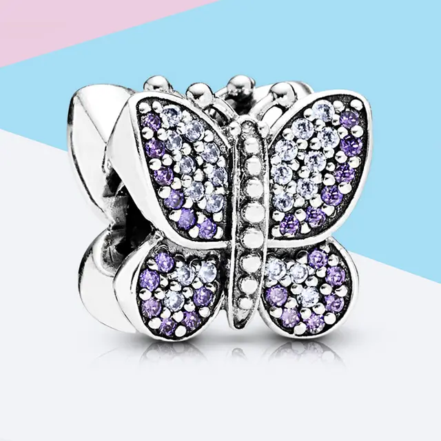S925 sterling silver bracelet clip Butterfly - Shop at LoveMi