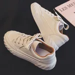 White shoes casual ins flat shoes - Beige