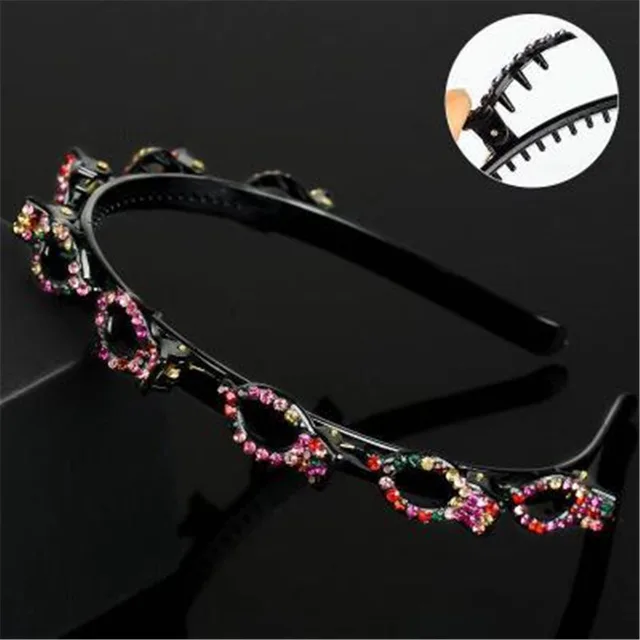 Hollow Solid Color Braided Hairpin Headband Seven Colors - Shop at LoveMi