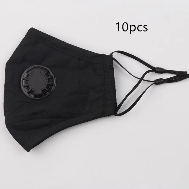 Four layer pm2.5 cotton mask with breathing valve Black - Shop at LoveMi
