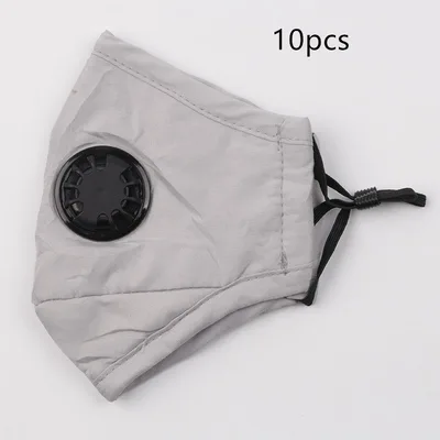 Four layer pm2.5 cotton mask with breathing valve Grey - Shop at LoveMi