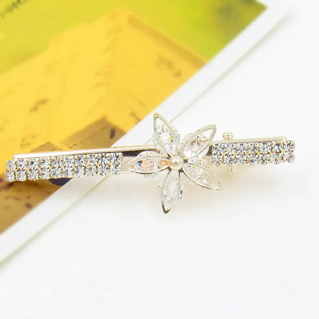 Korean Hair Accessories Rhinestone Bangs Clip Five Pointed Star Crystal - Shop at LoveMi