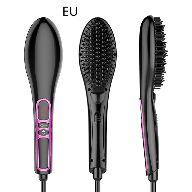LCD anti scalding electric hair straightener Black - Shop at LoveMi