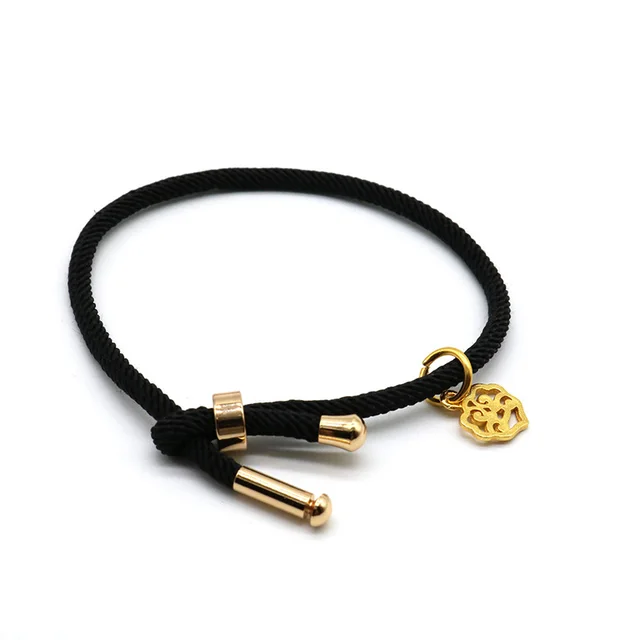 Korean version of 3d hard gold pendant Milan rope Tag Black - Shop at LoveMi