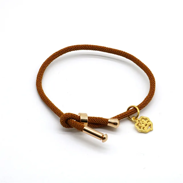 Korean version of 3d hard gold pendant Milan rope Tag Khaki - Shop at LoveMi