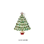 Christmas Tree Brooch Pin Women Girls Jewelry - Color Diamond Christmas Tree