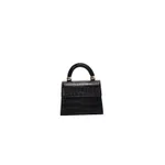 Stone grain Simple handbag - Black