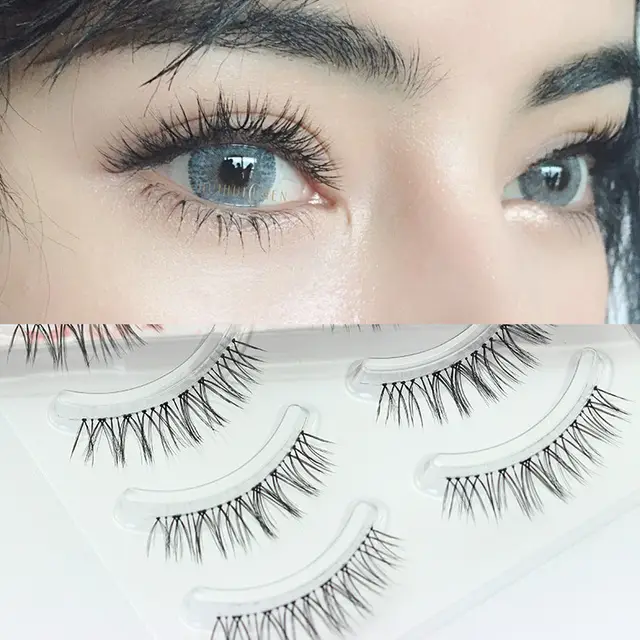 Short cross cut half eye curling eyelashes Black - Shop at LoveMi