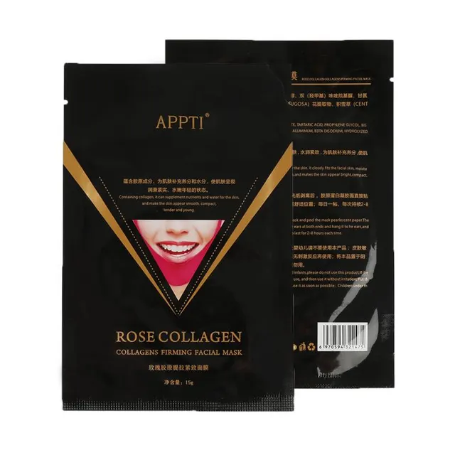 Gel hanging ear type V face mask Red Single V - Shop at LoveMi