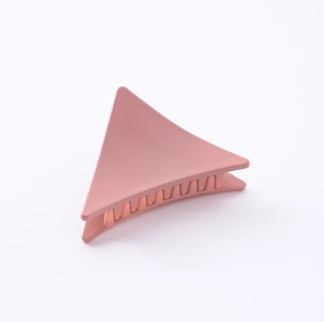 Medium wild color matte triangle hair clip Korean version of horsetail clip bangs clip hair clip K2501 Pink - Shop at LoveMi