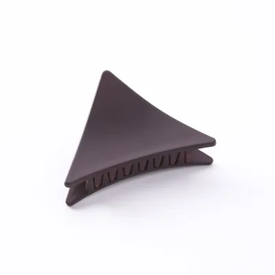 Medium wild color matte triangle hair clip Korean version of horsetail clip bangs clip hair clip K2504 Coffee Color - Shop at LoveMi