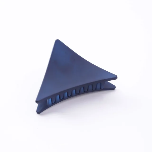 Medium wild color matte triangle hair clip Korean version of horsetail clip bangs clip hair clip K2507 Blue - Shop at LoveMi