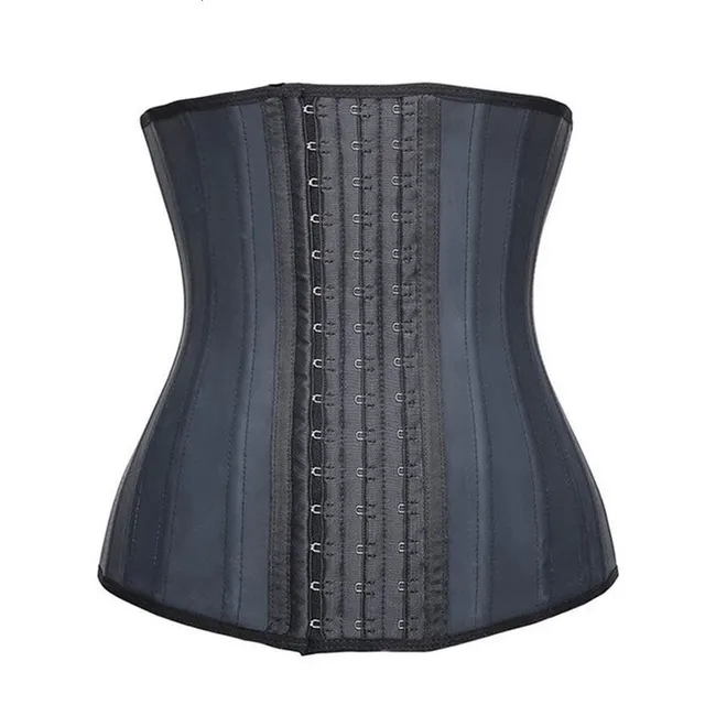 Latex Waist Trainer Slimming Underwear Cincher Corset Slimming Belt Modeling Strap Shapers Body Shaper Slimming Latex Corset Black - Shop at LoveMi