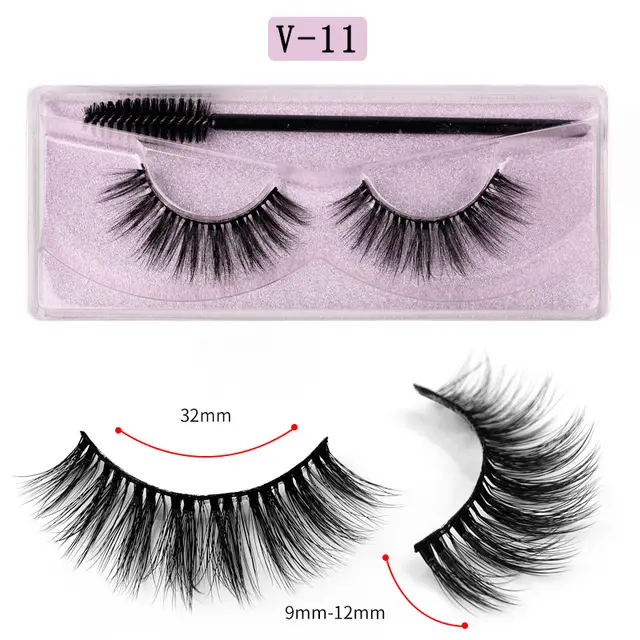 Long Natural Eyelashes With Plastic Cotton Thread V11 - Shop at LoveMi