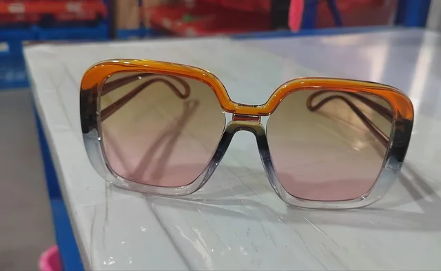 Large frame sunglasses with gradient personality sunglasses C6 Yellow Blue - Shop at LoveMi