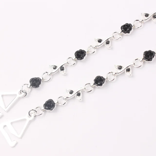 Rhinestone underwear bra strap tube top Black Flowers On White - Shop at LoveMi