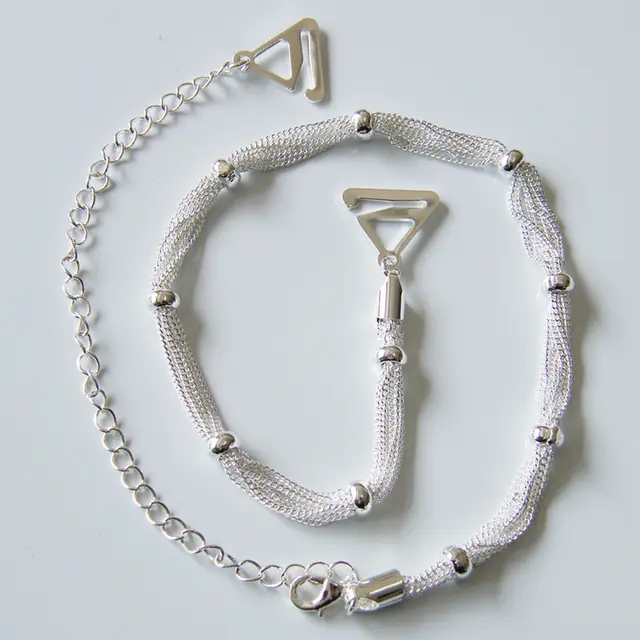 Rhinestone underwear bra strap tube top Silver Shoulder - Shop at LoveMi