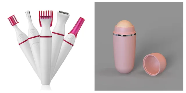 5 In 1 Women Hair Removal Shaver Female Electric Shaving Machine Pink White Set - Shop at LoveMi