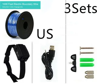 Pet Electronic Fence - Collar 3Sets Us