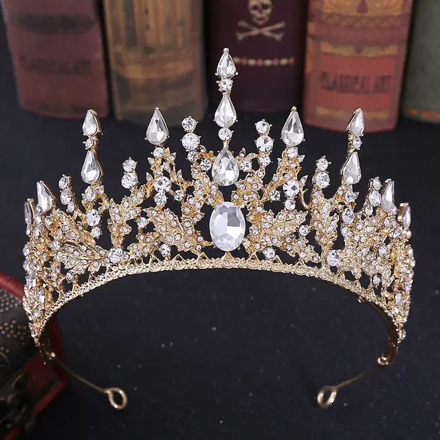 Crown headdress diamond wedding accessories Silver - Shop at LoveMi