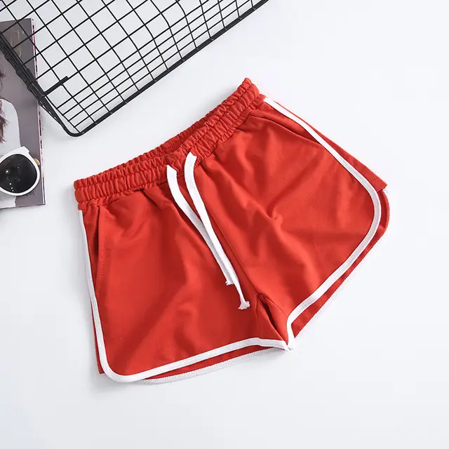 Women's sports casual shorts drawstring short Red - Shop at LoveMi