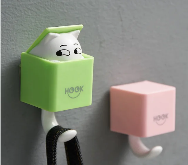 Cat Coat Hook Wall Hanging Green - Shop at LoveMi