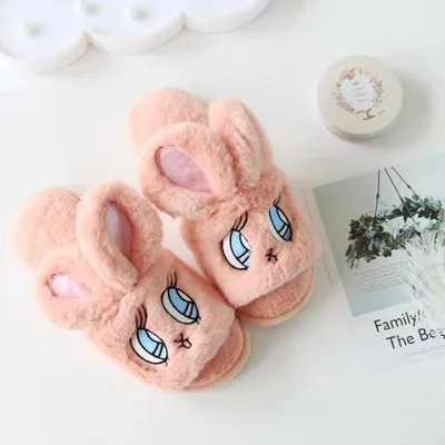 Indoor warm floor slippers in autumn and winter Orange - Shop at LoveMi