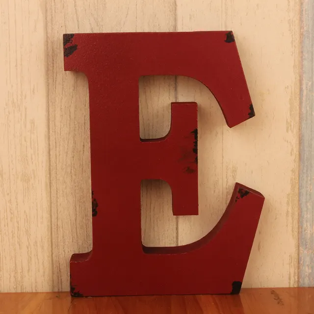 Creative retro wooden alphabet decoration ornaments - Shop at LoveMi