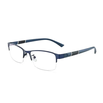 Men's Business Metal Myopia Glasses Frame Blue - Shop at LoveMi