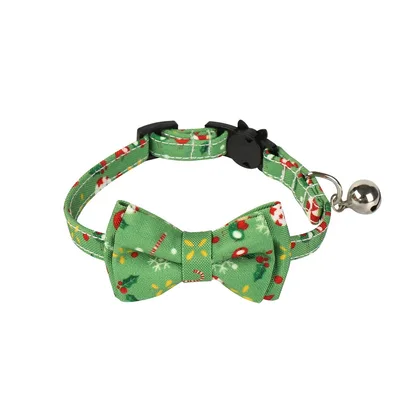 Christmas Bow Tie Dog Collar Pet Gift Green - Shop at LoveMi