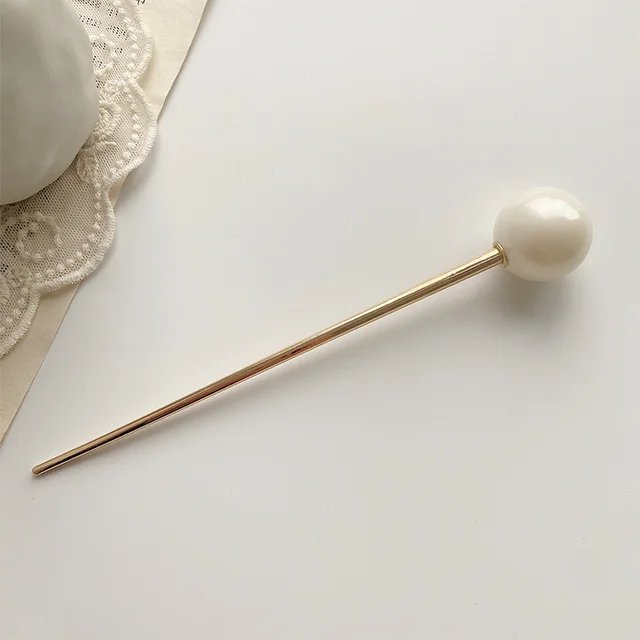 Metallic Cold Wind Simple Modern Hairpin More Hair Pearl - Shop at LoveMi